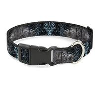 Tattoo Johnny Pet Collar, Dog Collar Plastic Buckle, Tattoo Johnny Star Machine, 8.5 to 12 Inches 0.5 Inch Wide
