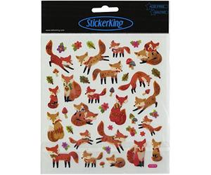 Tattoo King Fun with Foxes Stickers, Multicolor