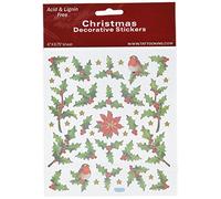 Tattoo King SK129MC-1291 Multicolored Sticker, Holly Berries and Birds