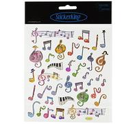 Tattoo King SK129MC-475 Multicolored Sticker, Music Notes