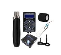 Tattoo Kit Power Supply Foot Pedal Professional Permanent Makeup Rotary Tattoo Machine Set(Svart)