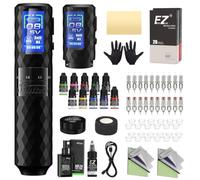 Tattoo Kit - Tattoo Gun Kit with 6 Strokes 2.5-4.8mm Tattoo Machine Pen, Extra 1600mAh Battery Power Supply, 20Pcs Tattoo Cartridge Needles and 11 Color Inks for Beginners and Artists