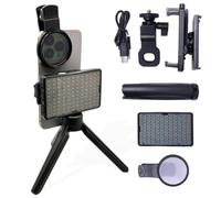 Tattoo Light kit, 120 LED Wicks, Polarized Lens for iPhone with 52mm CPL Lens Filter, Adjustable Tripod, Dual Clips, Suitable for Tiktok Photography, Tattoo and Jewelry