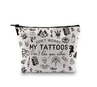 Tattoo Lover Gift Tattoo Artists Gift Don’t Worry My Tattoos Don’t Like You Either Zipper Pouch Makeup Bag for Tattooer (My Tattoos Bag EU)