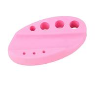 Tattoo Machine and Pigment Holder - Durable Oval Silicone Ink Pot Holder, Non-Slip Ink Cup and Tool Stand for Tattooing, Permanent Makeup, Microblading, and PMU, Professional Salon Organizer - (Pink)