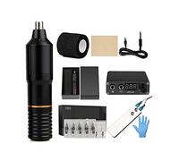 Tattoo Machine Kit Cartridge Needles Power Supply Foot Pedal Tattoo Set Complete Professional Tattoo Kit(Gold)