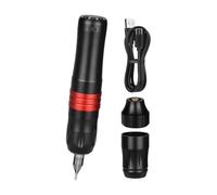 Tattoo Machine Pen - Wireless Rotary Pen with 2000mAh Battery, Adjustable Voltage Display, RCA Interface, Lightweight Aluminum Alloy Design,Red