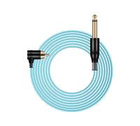 Tattoo Machine RCA Cord - TTOOGO 1.7M Silicone Connecting Cable with Pure Copper Plug, RCA Right Angle Tattoo Power Supply Line for Rotary Tattoo Pen Machine Use,Blue