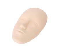Tattoo Mannequin Head, Silicone Blank Practice Fake Skin Reusable Permanent Makeup Eyebrow Lip False Lashes Eyelash Extensions Training Tool for Beauty Students Beginners Artists(Tattoo Practice Skin)