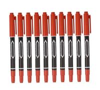 Tattoo Marker Pen Dual Tip Skin Scribe Tool Piercing Marking Body Ink Pen Red 10PCS