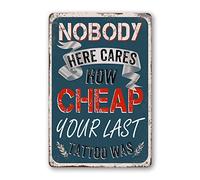 Tattoo Metal Sign For Shop Decor Vintage Tin Signs Wall Decoration Of Bars Restaurants Garage Home Cafes Retro Metal Sheet Signs 8"X12"