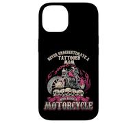 Tattoo Mom Biker Chick Never Underestimate Motorcycle Mom Case for iPhone 14
