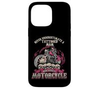 Tattoo Mom Biker Chick Never Underestimate Motorcycle Mom Case for iPhone 14 Pro Max
