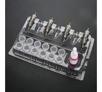 Tattoo Needle and Ink Cup Holder Stand, Clear Disposable DGT Plastic Tattoo Cartridge Needles Tray Holder for Eyebrow Tattoo Supply Tattoo Accessorie(20Pcs)
