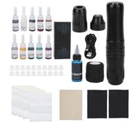 Tattoo Pen Kit, Complete Tattoo Machine Newest Design, Elegance & Super Quiet Operation, Cartridge Needles, Comprehensive Warranty (Blue)