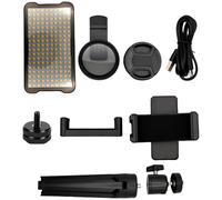 Tattoo Photography Light Kit, Rechargeable LED Light with 52 mm CPL Polarizing Lens, Smartphone Vertical Mount, Tripod, Lighting for Tattoo Artists, 5.9 x 5.9 x 2 in, 15 x 15 x 5 cm