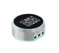 Tattoo Power Supply Tattoo Machine Power Supply Power Supply LCD Voltage with TFT Touch Display, Adjustable Pricking, Voltage Memory, Dual Pedal Modes, Anti-Slip Magnetic Base,Silver