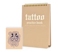 Tattoo Practice Flipbook, 10 Sheets of 1MM Silicone Skin,Tradictonal Tattoo Training Journal, Portable & Reusable for DIY Artists, Premium Material, Original Practice Book