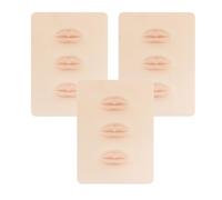 Tattoo Practice Lips 3D Silicone Lips Blush Practice Skin PMU Supplies Lips Tattoo Training Skins for Semi Permanent Tattoo 3pcs