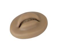 Tattoo Practice Lips Open Mouth Model Silicone Realistic Module Facial 3d Fake Skin Cosmetic Training For Permanent Makeup(Coffee skin)