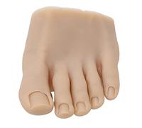Tattoo Practice Silicone Foot Model, Dark Skin Color Foot Practice Nails Art Training for Toe Nail Art, Tattoo, and Pedicure (Left)