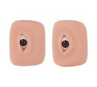 Tattoo Practice Skin, 3D Silicone Fake Eye Practice Skin, Makeup Eyebrow Eyeliner Tattoo Practice Skin for Novice (Medium Skin Color)