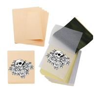 Tattoo Practice Skin with Transfer Paper, 15 Pcs Tattoo Fake Skin and Tattoo Tracing Paper Kit Including 5Pcs Double Sided Tattoo Skin and 10Pcs Tattoo Stencil Paper for Tattoo Supplies