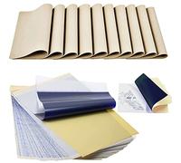 Tattoo Practice Skin with Transfer Paper, Urknall 30PCS Fake Skin and Tracing Paper Kit Including 10PCS Double Sided Skin and 20PCS Stencil Paper for Tattoo Practice Tattoo Supplies