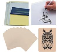 Tattoo Practice Skins with Tattoo Transfer Paper,new star tattoo A4 Size 4 Layers 8.5 x 11in Tattoo Transfer Paper with 8 x 6in Double Sided Practice Fake Skin for Tattooing (40pcs paper+10pcs skin)