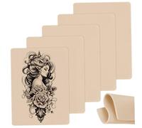 Tattoo Skin, 5pcs 20x15cm Thicken Silicone Double Side Tattoo Practice Skin, Blank Skins for Beginners and Experienced Artists (Style 1)