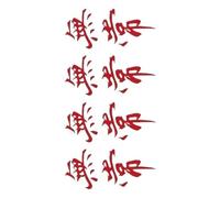 Tattoo stickers red text durable waterproof girl tattoo stickers 9.8 * 6cm(0)
