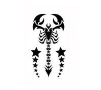 Tattoo Stickers Scorpion Flwoer Armor Animal Black Totem Tattoo For Men Women Hand Body Art Fake Tattoo(004)