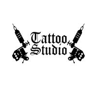 Tattoo Studio Wall Decal Tattoo Machine Shop Sign Logo Wall Sticker Tattoo SalonDoor Window Vinyl Sticker-L-51x91cm-Black