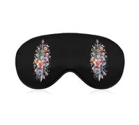 Tattoo Sword with Flowers Comfortable Sleep Mask with Adjustable Strap Soft Eyeshade for Night Sleeping Flight Nap Travel
