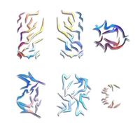 Tattoo, Temporary Tattoos, Colorful Patterns Tattoo Sticker Set For Kids, Fun Body Art For Parties, Halloween And Creative Play