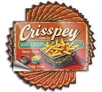 Tattoo Tumbler Scratch Resistant Decals, Good Matte Print for Phone Case Outside | Decorations for The Kitchen Uv Proof Pack Crisspey: The Ultimate Crispy Fries Experience!(12X18CM)