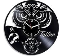 Tattoo Vinyl Record Wall Clock 12-Inch Wall Clock, Gift for Her or Him