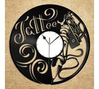 Tattoo Vinyl Wall Clock Design Souvenir Gift for Friends Home Decoration Vintage Design Office Bar Room Home Decor