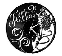 Tattoo Vinyl Wall Clock Record Gift for Friends Home and Room Decoration Vintage Design Office Bar Room Home Decor