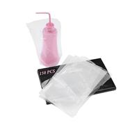 Tattoo Wash Bottle Bags - Disposable Transparent PE Covers for Squeeze Bottles, 6 x 10 Inches, 150 count, Ideal for Tattoo Cleaning Supplies