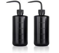 Tattoo Wash Bottle- Melphoe 2Pcs 500ml Water Squirt Bottle Succulent Watering, Safety Rinse Bottle Watering Tools, Tattoo Supplies, Irrigation Squeeze Sprinkling Can Wash Plant Bottle (Black)