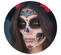 Tattoocrew 2 x La Catrina Halloween Face Temporary Tattoo, Dia de los Muertos