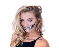 Tattoocrew 4 x Halloween Tattoos Skull Sticker for Face