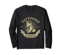 Tattooed Barber Classic Vintage Grooming Barber Style Long Sleeve T-Shirt