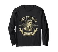 Tattooed Barber Timeless Style Classic Vintage Barber Long Sleeve T-Shirt