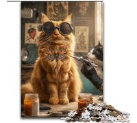 Tattooed Cat JigsawPuzzle 1000 Pieces for Adults, Challenging Game And Family Play Educational Game for Birthday, Chrismas (size 26x38cm)
