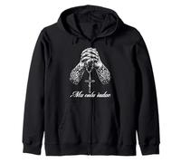 Tattooed Chicano My Only Judge Is God Praying Hands Zip Hoodie
