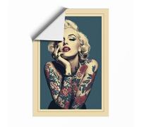 Tattooed Glamour Retro Unframed Wall Art Print A3 (42×29.7cm), Wall Decor for Living Room, Bedroom, Office & Home, Art Gift
