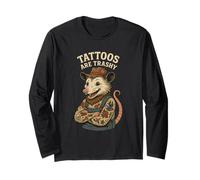 Tattooed Possum Meme Redneck Joke Sarcastic Ink Quote Trashy Long Sleeve T-Shirt