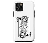 Tattooed Queen Of Hearts Funny Inked Girl Tattoo Card Case for iPhone 11 Pro